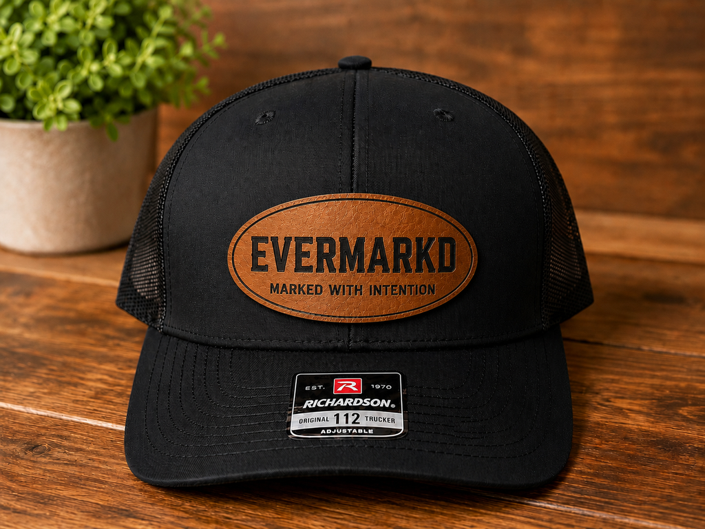 "Personalized" Custom Leatherette Patch Hat