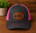 "Dog Mom" Custom Leatherette Patch Hat