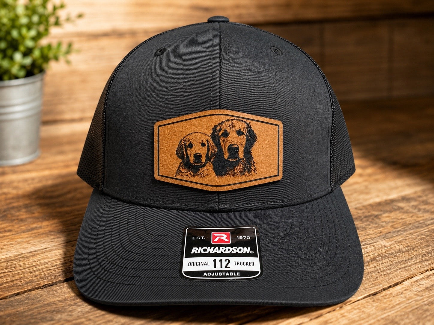 "Personalized" Custom Leatherette Patch Hat