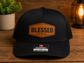 "Blessed" Custom Leatherette Patch Hat
